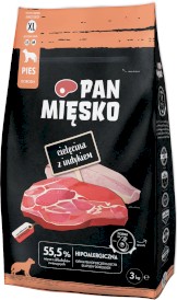 PAN MIĘSKO Cielęcina z Indykiem dla psa XL 3kg - Zdjęcie główne