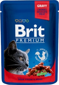 BRIT Cat Beef Stew / Peas Wołowina Groszek saszetka 100g - Zdjęcie nr 2