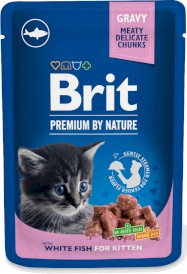 BRIT Cat Kitten White Fish Chunks dla kociąt saszetka 100g - Zdjęcie nr 2