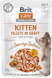 BRIT Care Cat GF KITTEN Salmon Łosoś Sos 85g - Zdjęcie główne