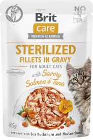 BRIT Care Cat GF STERILIZED Salmon Tuna Łosoś Tuńczyk 85g - Zdjęcie główne