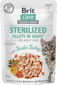 BRIT Care Cat GF STERILIZED Turkey Indyk Sos 85g - Zdjęcie główne