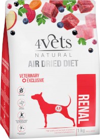 4VETS Natural RENAL suszona dla psa z chorymi nerkami 1kg - Zdjęcie główne