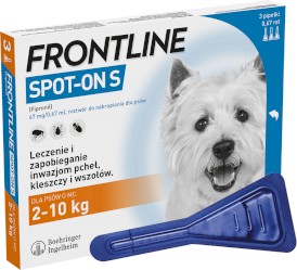 FRONTLINE Spot-On Krople na kleszcze dla psa do 10kg S 3szt. - Zdjęcie główne