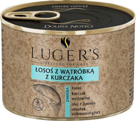 Dolina Noteci LUGER'S Łosoś z Wątróbką dla kota 185g