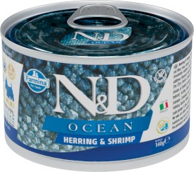 FARMINA ND DOG OCEAN Herring Shrimps Śledź Krewetki 140g