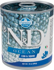 FARMINA ND DOG OCEAN Cod Squid Okoń Kalmar 285g