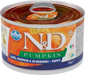 FARMINA ND DOG PUMPKIN Lamb Blueberry PUPPY Jagnięcina Dynia Borówki 140g