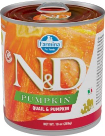 FARMINA ND DOG PUMPKIN Quail Przepiórka Dynia 285g