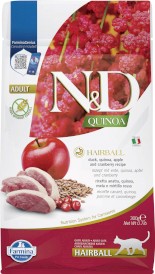 FARMINA ND QUINOA CAT Hairball Duck Adult 300g