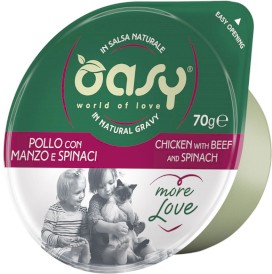 OASY More Love Kot Cup Kurczak Wołowina Szpinak 70g