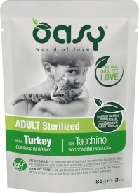 OASY Cat Lifestage Adult Sterilized Turkey Indyk 85g