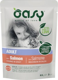 OASY Cat Lifestage Adult Salmon Łosoś w sosie 85g