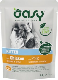 OASY Cat Lifestage Kitten Chicken Kurczak w sosie 85g