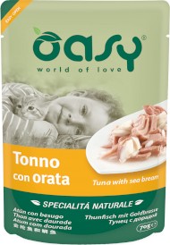 OASY Specialita Naturale Kot Tuńczyk z Doradą Saszetka 70g