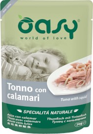 OASY Specialita Naturale Kot Tuńczyk Kalmary Saszetka 70g