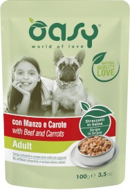 OASY Dog Strips in Gravy Adult Wołowina Marchew 100g