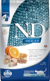 FARMINA ND CAT OCEAN Cod Spelt Oats Orange Adult 5kg