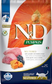 FARMINA ND CAT PUMPKIN Lamb Blueberry Adult Neutered 5kg