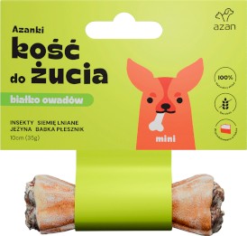 AZANKI Kość do żucia Insekty Siemię Jeżyna Płesznik Mini 10cm