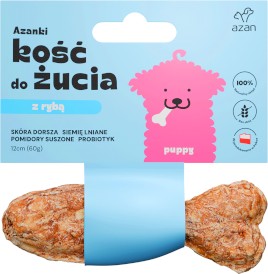 AZANKI Kość do żucia z Rybą Skóra Dorsza Puppy 12cm