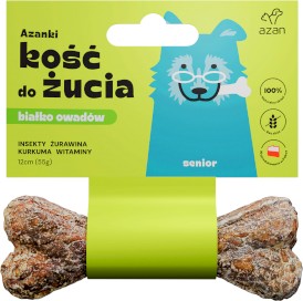 AZANKI Kość do żucia Insekty Żurawina Kurkuma Senior 12cm