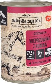 WIEJSKA ZAGRODA Wieprzowina z Koniną bez zbóż 400g