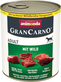 ANIMONDA Grancarno ADULT Dziczyzna 800g