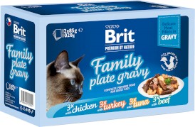 BRIT Premium Cat Family Plate Gravy MIX Saszetek 12x85g