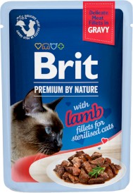 BRIT Premium Cat Fillets in Gravy Lamb JAGNIĘCINA Sterilised 85g