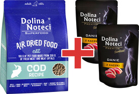 DOLINA NOTECI SUPERFOOD Kot Danie Suszone Dorsz 1kg + 2 Saszetki GRATIS !!