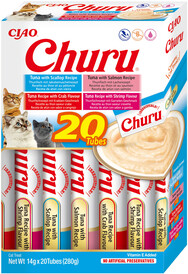 INABA Cat Treat Churu Mix Tuńczyk z Owocami Morza 20x14g