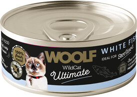 WOOLF WildCat Ultimate Adult Sterilised White Fish Puszka 85g