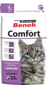 Super BENEK Comfort Lawenda Żwirek bentonitowy 25l - Zdjęcie główne