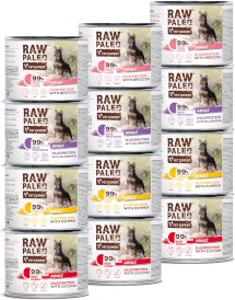 Vet Expert RAW PALEO Adult Duoprotein MIX SMAKÓW 12x200g - Zdjęcie główne