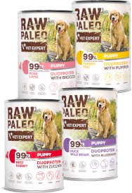 Vet Expert RAW PALEO Puppy Duoprotein Beef Rabbit Wołowina Królik Cukinia 400g - Zdjęcie nr 4