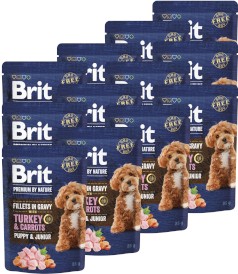 BRIT Premium by Nature Dog Fillets in Gravy Turkey Carrot Puppy Junior 12x85g - Zdjęcie główne