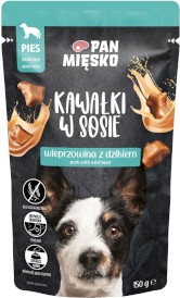 PAN MIĘSKO Wieprzowina z Dzikiem w sosie dla psa 150g - Zdjęcie główne